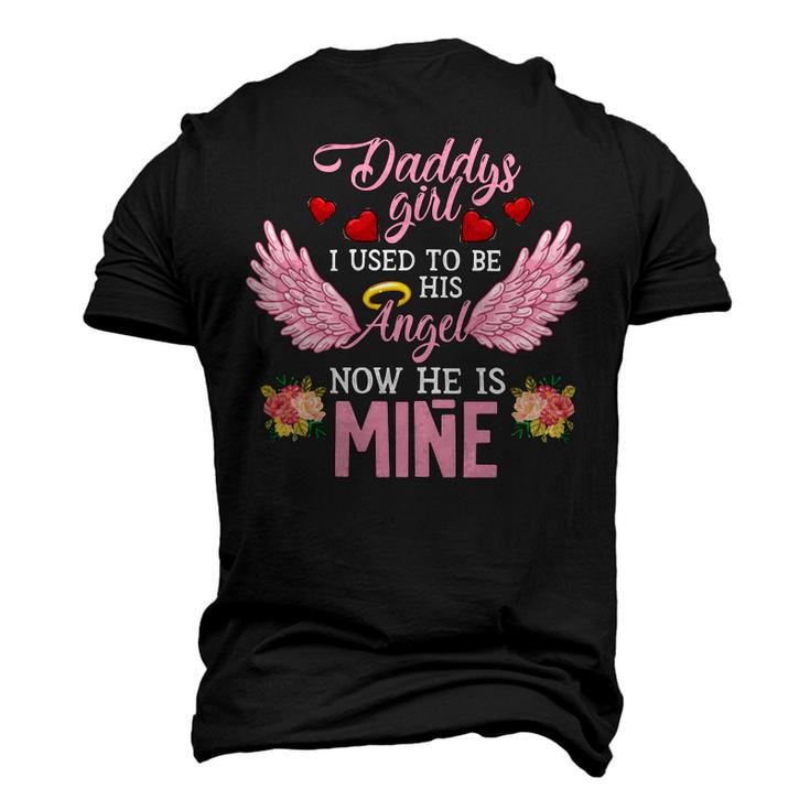Father Grandpa Daddys Girl I Used To Be His Angel Now He Is Mine Daughter 256 Family Dad Men's 3D Print Graphic Crewneck Short Sleeve T-shirt