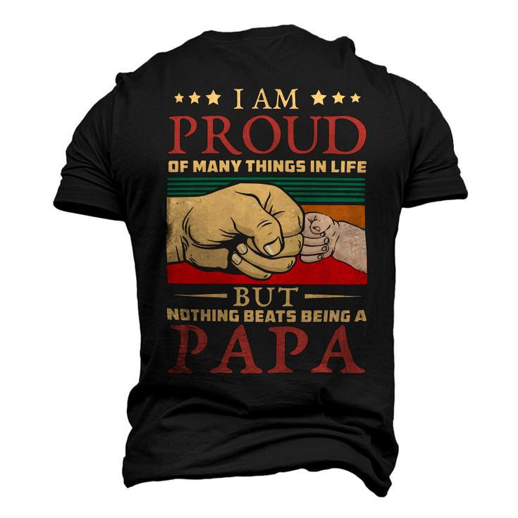 Father Grandpa I Am Proud Of Many Things In Life But Nothing Beats Being A Papa258 Family Dad Men's 3D Print Graphic Crewneck Short Sleeve T-shirt