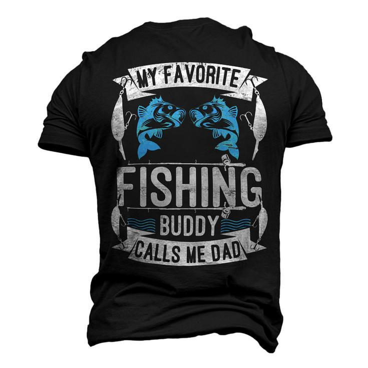 Father Grandpa My Favorite Fishing Buddy Calls Me Dad504 Family Dad Men's 3D Print Graphic Crewneck Short Sleeve T-shirt