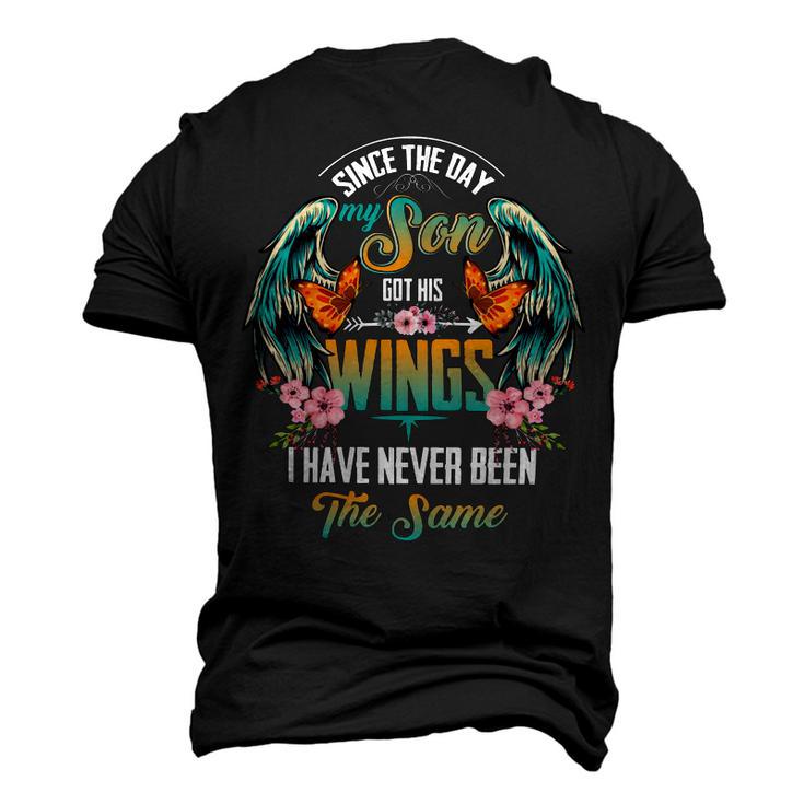 Father Grandpa Since The Day My Son Got His Wings I Have Never Been The Same 56 Family Dad Men's 3D Print Graphic Crewneck Short Sleeve T-shirt