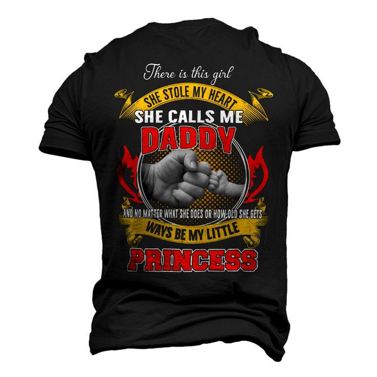 Father Grandpa There Is This Girl She Stole My Heart She Calls Me Daddy And No Matter Family Dad Men's 3D Print Graphic Crewneck Short Sleeve T-shirt
