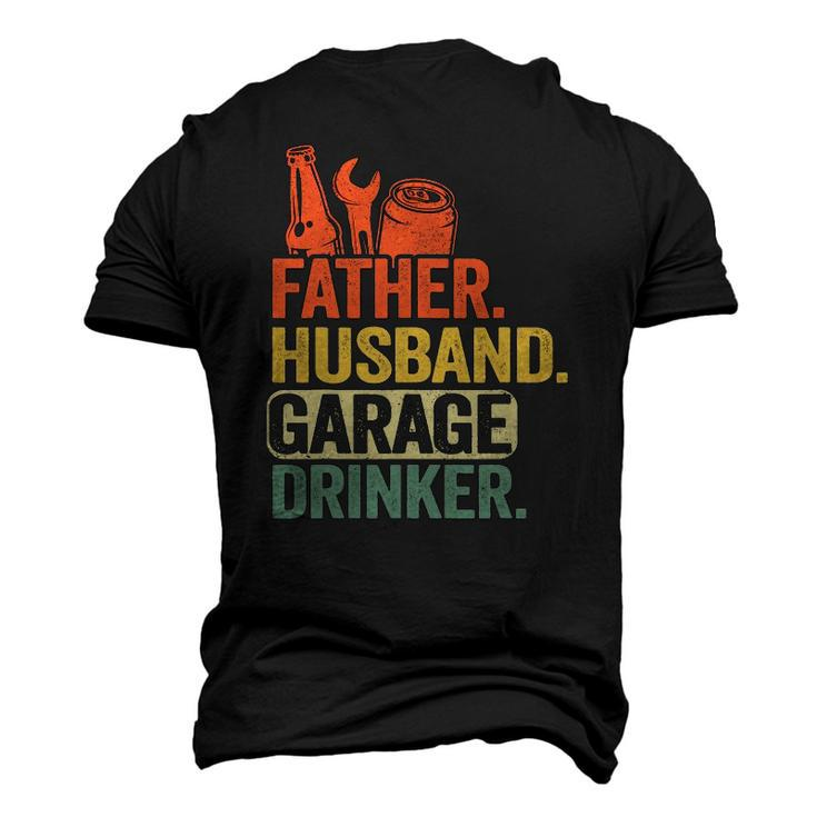 Father Husband Garage Drinker Vintage Mechanic Dad Handyman Men's 3D T-Shirt Back Print