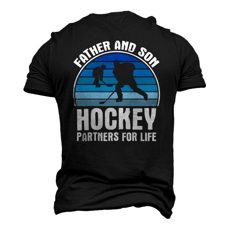 Father And Son Partners For Life Hockey Men's 3D T-Shirt Back Print