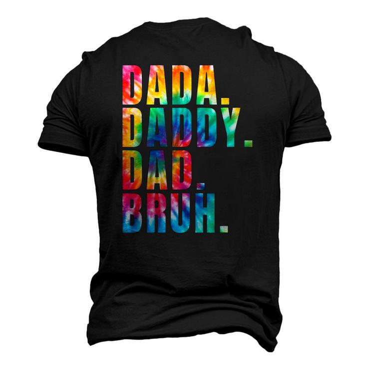 Fathers Day 2022 Dada Daddy Dad Bruh Tie Dye Dad Jokes Mens Men's 3D T-Shirt Back Print