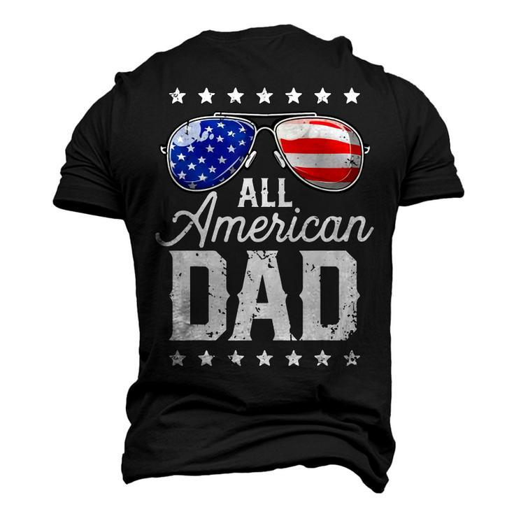 Fathers Day All American Dad 4Th Of July Us Flag Men's 3D T-shirt Back Print