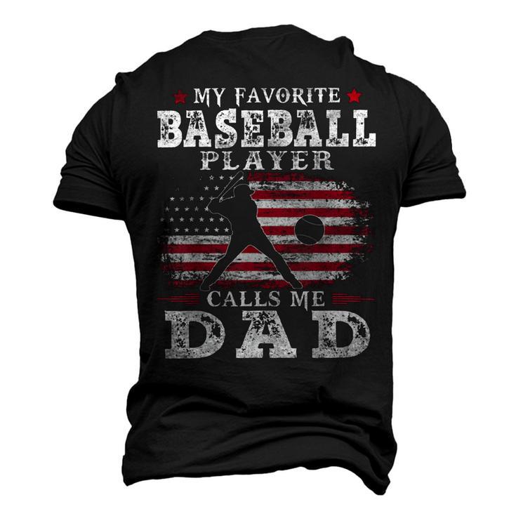 Favorite Baseball Player Calls Me Dad V2 Men's 3D Print Graphic Crewneck Short Sleeve T-shirt