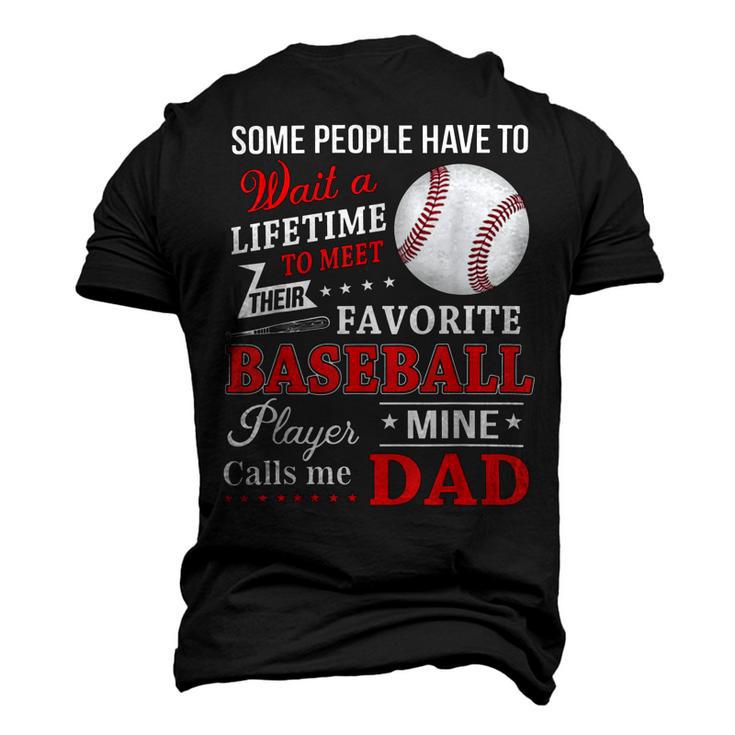 Favorite Baseball Player Calls Me Dad V3 Men's 3D Print Graphic Crewneck Short Sleeve T-shirt