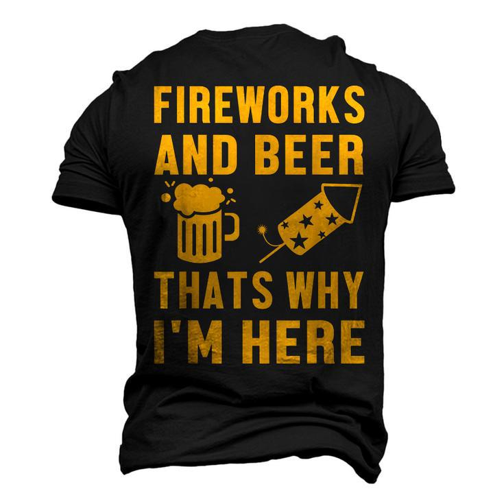 Fireworks And Beer Thats Why I Am Here Party Pyrotechnics Men's 3D T-shirt Back Print