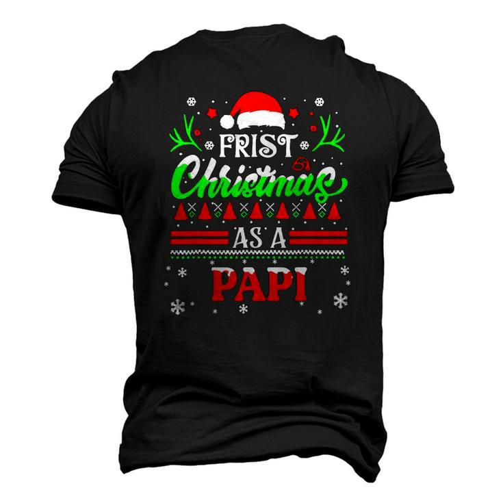 First Christmas As A Papi Men's 3D T-Shirt Back Print