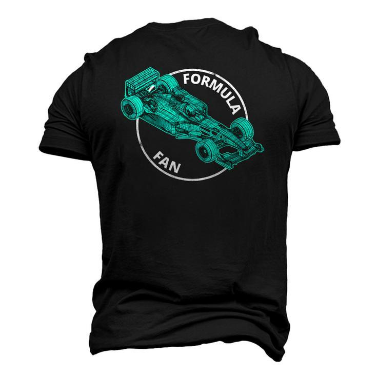 Formula Fan Racing Car Blueprint Mechanical Engineer Racer Men's 3D T-Shirt Back Print