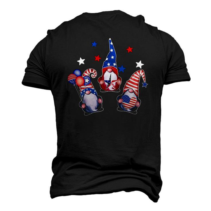 Fourth Of July Gnomes Patriotic American Flag Red White Blue Men's 3D T-Shirt Back Print