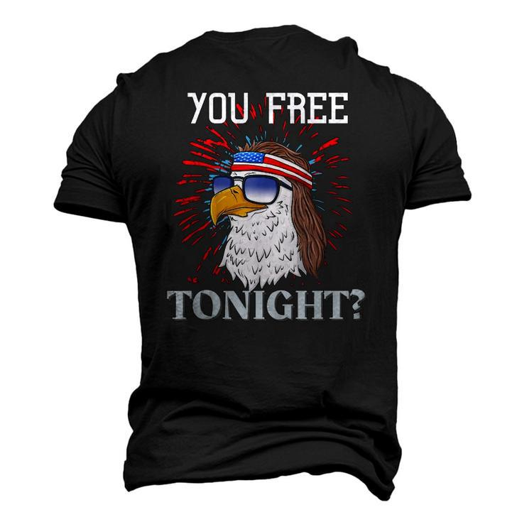 Are You Free Tonight 4Th Of July American Bald Eagle Men's 3D T-Shirt Back Print
