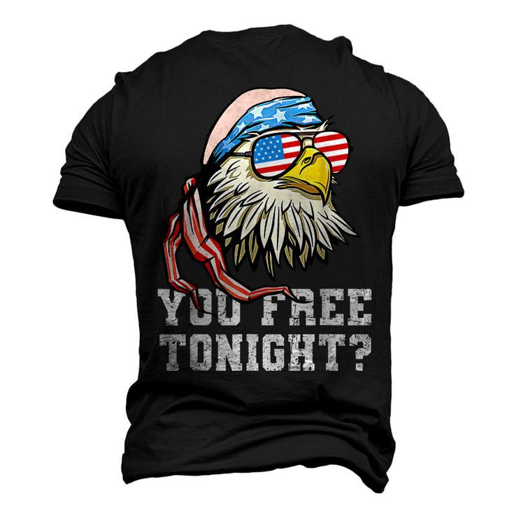 You Free Tonight Bald Eagle American Flag 4Th Of July Men's 3D T-shirt Back Print