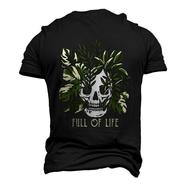 Full Of Life Skull Gardening Garden  Men's 3D Print Graphic Crewneck Short Sleeve T-shirt