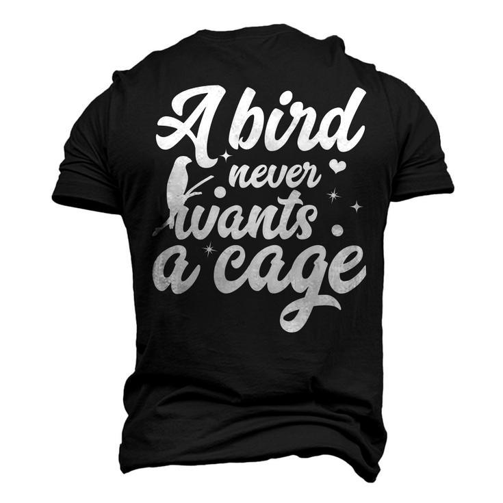 Funny Animal Bird A Bird Never Wants A Cage Lover Bird Men's 3D Print Graphic Crewneck Short Sleeve T-shirt