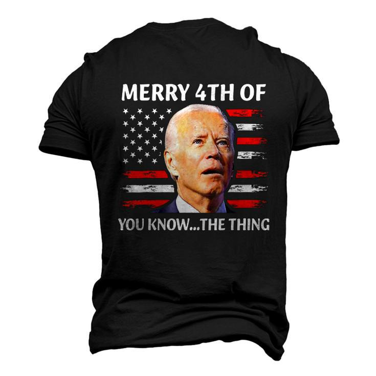 Funny Biden Confused Merry Happy 4Th Of You KnowThe Thing  Men's 3D Print Graphic Crewneck Short Sleeve T-shirt