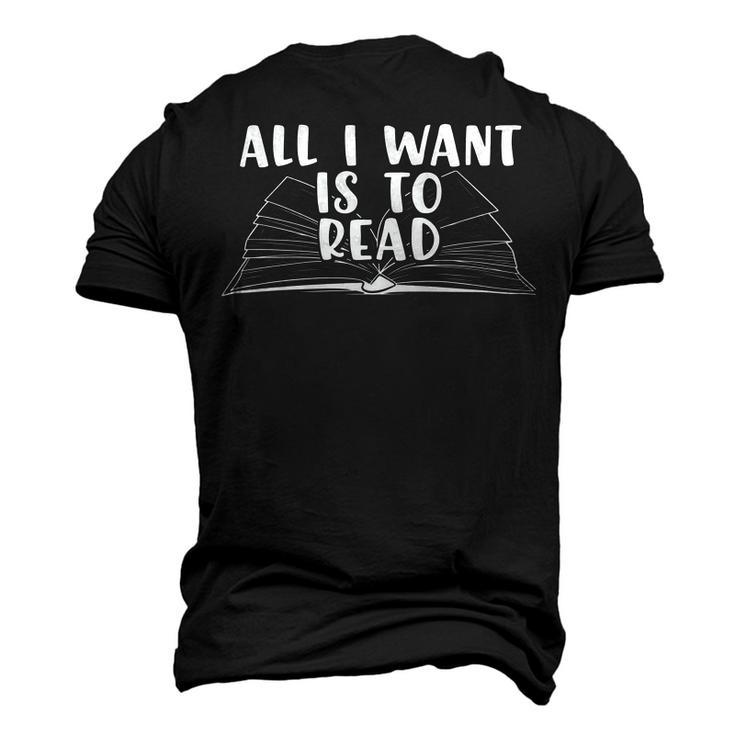 Funny Books All I Want To Do Is Read Men's 3D Print Graphic Crewneck Short Sleeve T-shirt