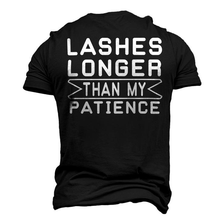 Funny Lashes Longer Than My Patience Men's 3D Print Graphic Crewneck Short Sleeve T-shirt