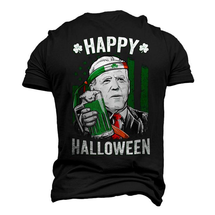 Funny Leprechaun Biden Happy Halloween For St Patricks Day Men's 3D Print Graphic Crewneck Short Sleeve T-shirt