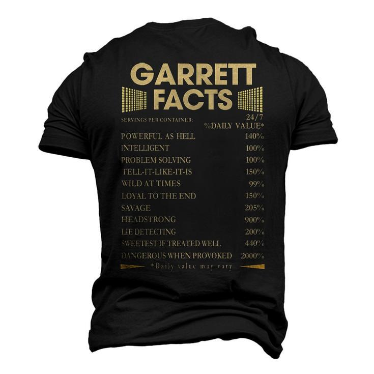 Garrett Name Garrett Facts Men's 3D T-shirt Back Print