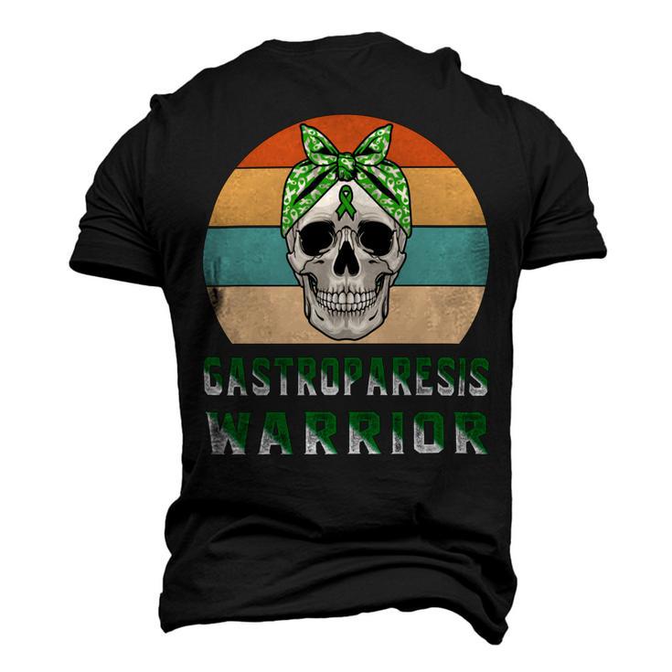 Gastroparesis Warrior  Skull Women Vintage  Green Ribbon  Gastroparesis  Gastroparesis Awareness Men's 3D Print Graphic Crewneck Short Sleeve T-shirt