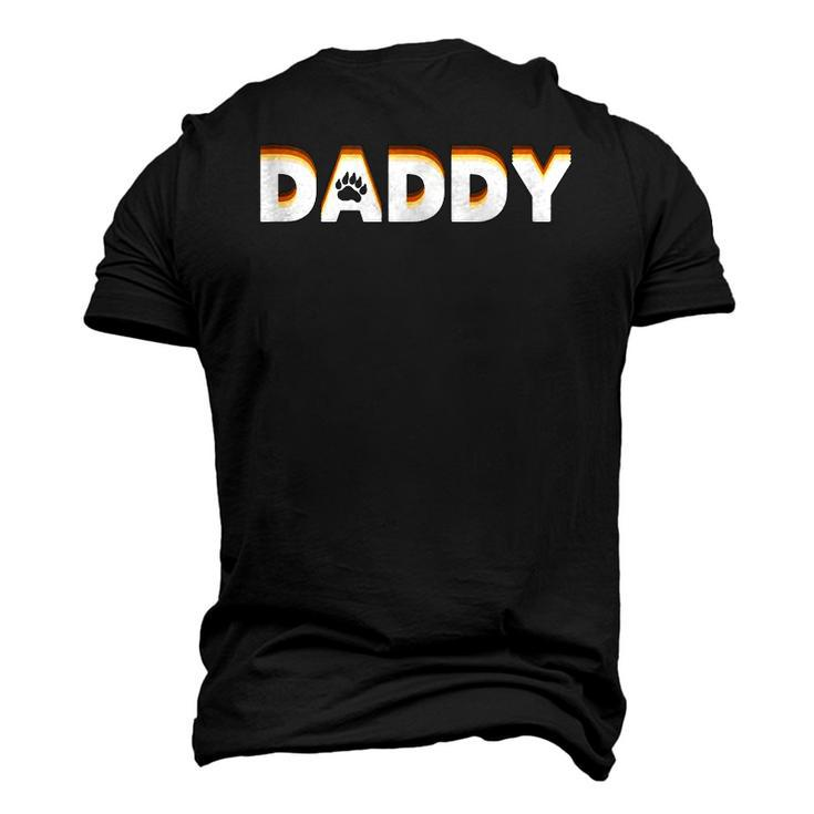 Mens Gay Bear Daddy With Bear Pride Flag Gay Daddy Men's 3D T-Shirt Back Print