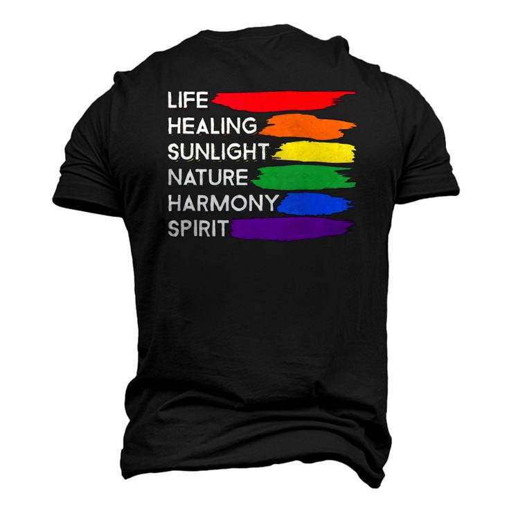 Gay Pride Awareness Flag Meaning For Gay & Lesbian Men's 3D T-Shirt Back Print
