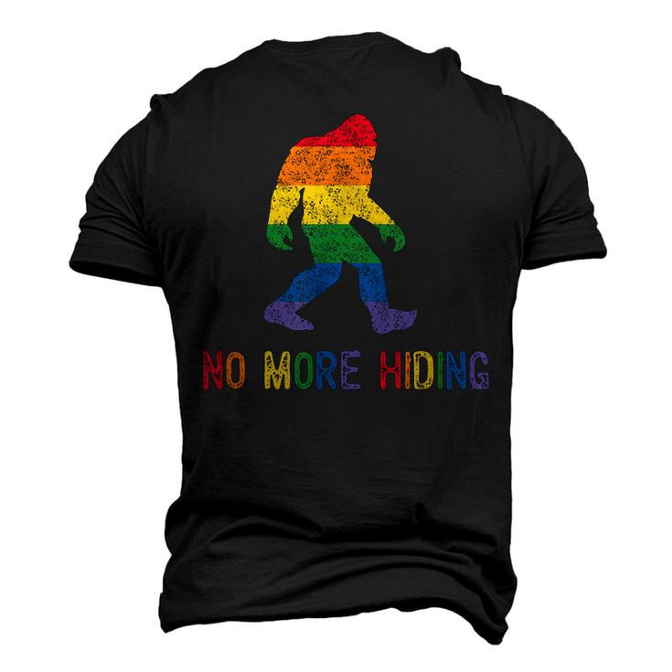 Gay Pride Support Sasquatch No More Hiding Lgbtq Ally Men's 3D T-Shirt Back Print