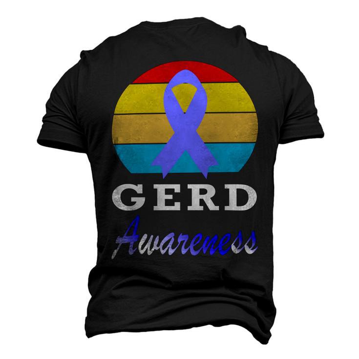 Gerd Awareness Vintage  Periwinkle Blue Ribbon  Gastroesophageal Reflux Disease  Gerd Awareness Men's 3D Print Graphic Crewneck Short Sleeve T-shirt