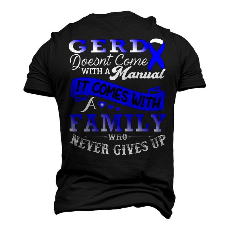 Gerd Doesnt Come With A Manual It Comes With A Family Who Never Gives Up  Periwinkle Blue Ribbon  Gastroesophageal Reflux Disease  Gerd Awareness Men's 3D Print Graphic Crewneck Short Sleeve T-shirt