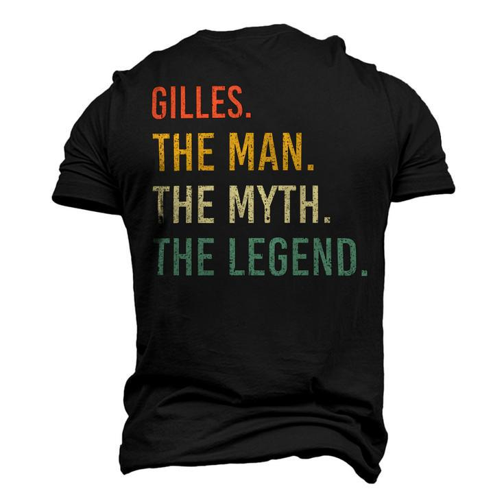 Gilles Name Shirt Gilles Family Name Men's 3D Print Graphic Crewneck Short Sleeve T-shirt