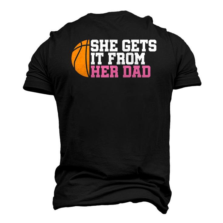 Girls Womens Basketball Dad Coach Men's 3D T-Shirt Back Print
