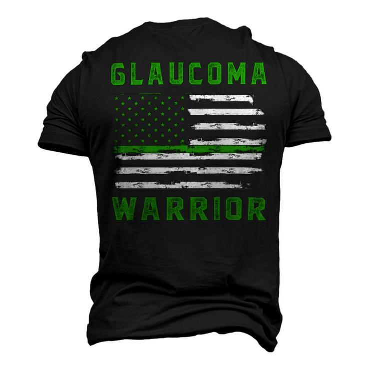 Glaucoma Warrior Usa Flag  United States Flag  Green Ribbon  Glaucoma  Glaucoma Awareness Men's 3D Print Graphic Crewneck Short Sleeve T-shirt