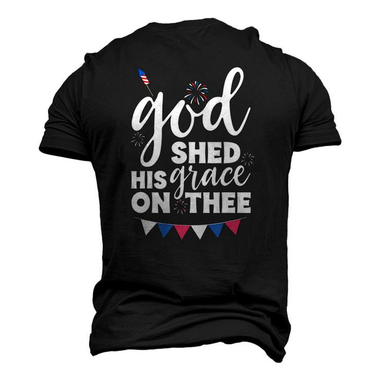 God Shed His Grace On Thee4th Of July Usa Anthem Men's 3D T-Shirt Back Print