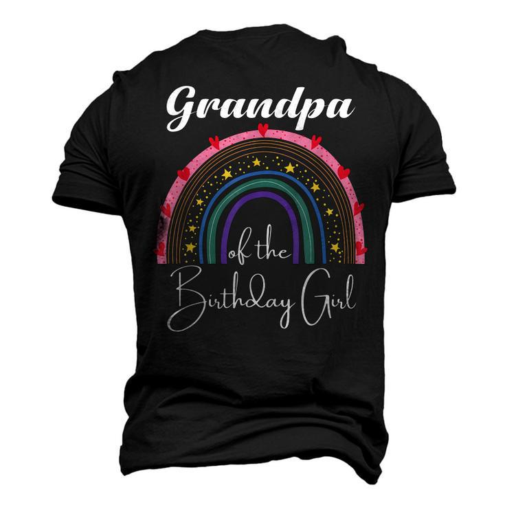 Grandpa Of The Birthday Girl Rainbow Boho Birthday Party Men's 3D T-shirt Back Print