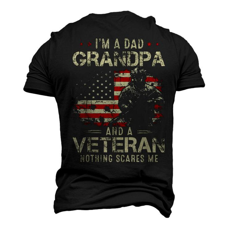 Grandpa For Men Fathers Day Im A Dad Grandpa Veteran Men's 3D T-Shirt Back Print