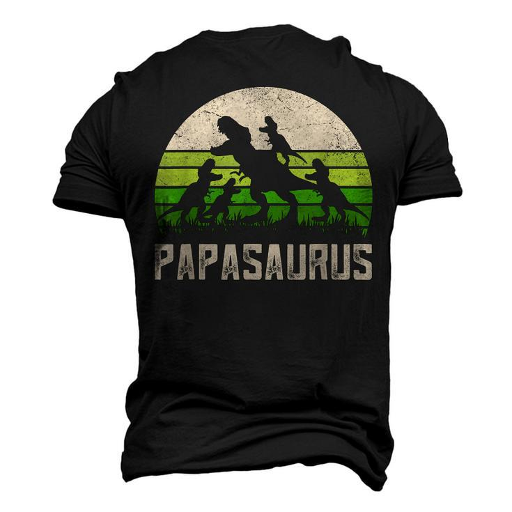 Grandpa Papasaurus Dinosaur 4 Kids Fathers Day V2 Men's 3D T-shirt Back Print