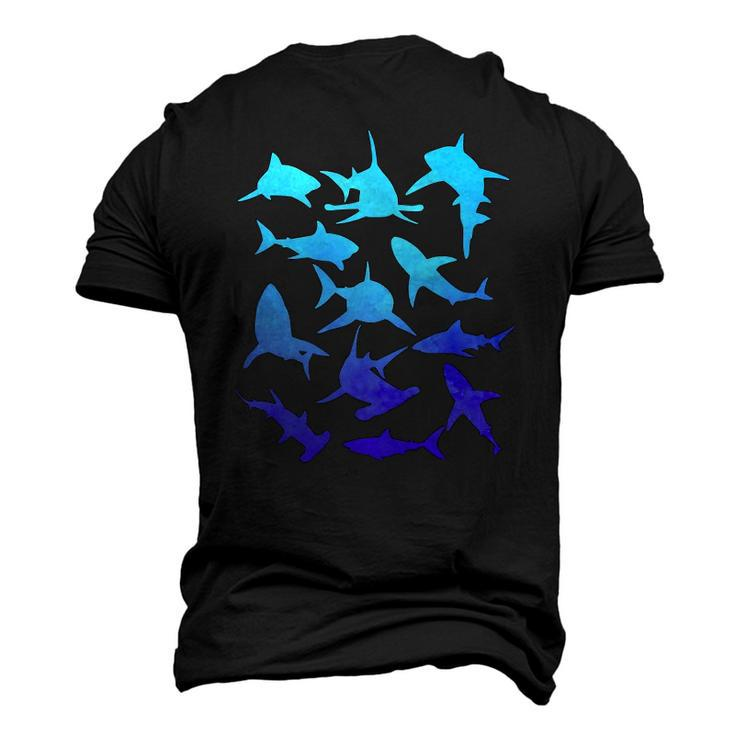 Great White Sharks Hammerhead Shark Lover Vintage Graphic Men's 3D T-Shirt Back Print