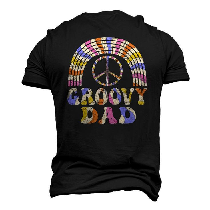 Mens Groovy Dad 70S Aesthetic Nostalgia 1970S Retro Dad Hippie Men's 3D T-Shirt Back Print