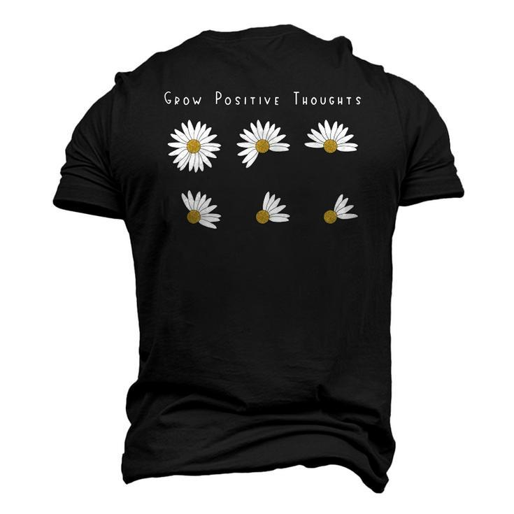 Grow Positive Thoughts Tee Floral Bohemian Style Men's 3D T-Shirt Back Print