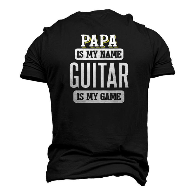 Guitar For Papa Fathers Day Men's 3D T-Shirt Back Print