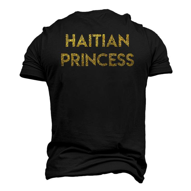 Haitian Pride Gold Haitian Princess Men's 3D T-Shirt Back Print