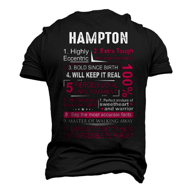 Hampton Name Hampton Men's 3D T-shirt Back Print