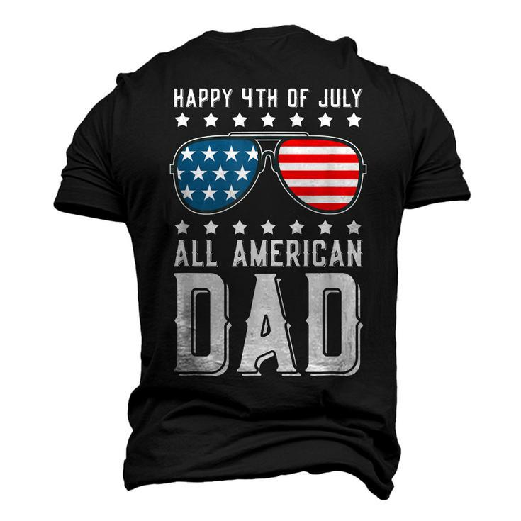 Happy 4Th Of July All American Dad Men's 3D T-shirt Back Print
