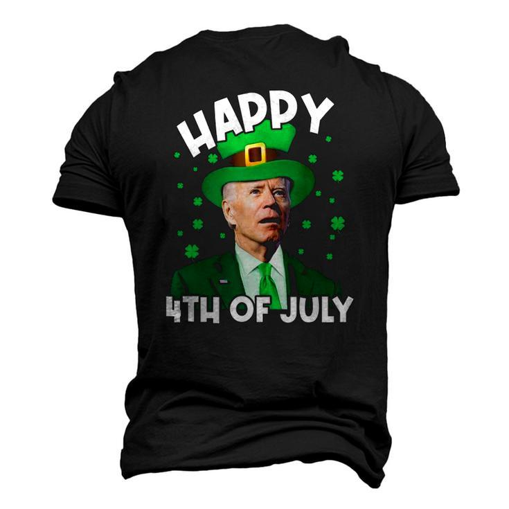 Happy 4Th Of July Biden Leprechaun Shamrock St Patricks Day Men's 3D T-Shirt Back Print