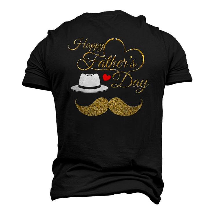 Happy Fathers Day Gold For Men Dad Love Men's 3D T-Shirt Back Print
