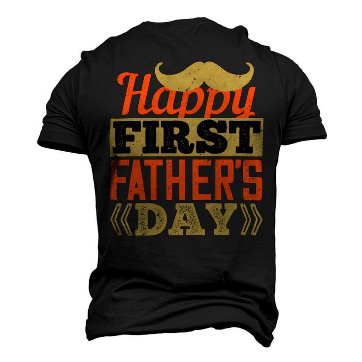 Happy First Fathers Day Dad T-Shirt Men's 3D Print Graphic Crewneck Short Sleeve T-shirt