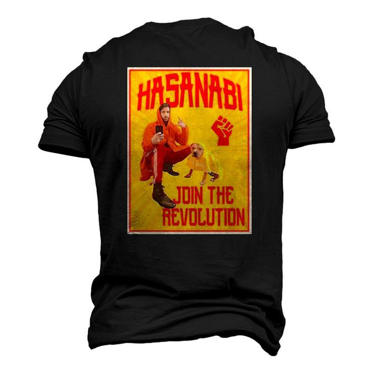 Hasanabi Join The Revolution Raised Fist Men's 3D T-Shirt Back Print