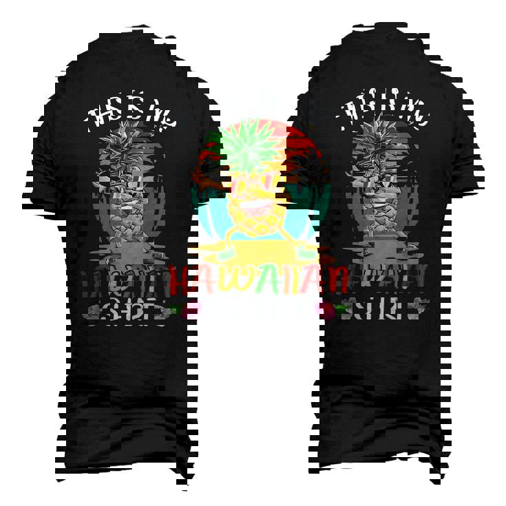 This Is My Hawaiian Vintage Dabbing Pineapple Glasses Summer Men's 3D T-Shirt Back Print
