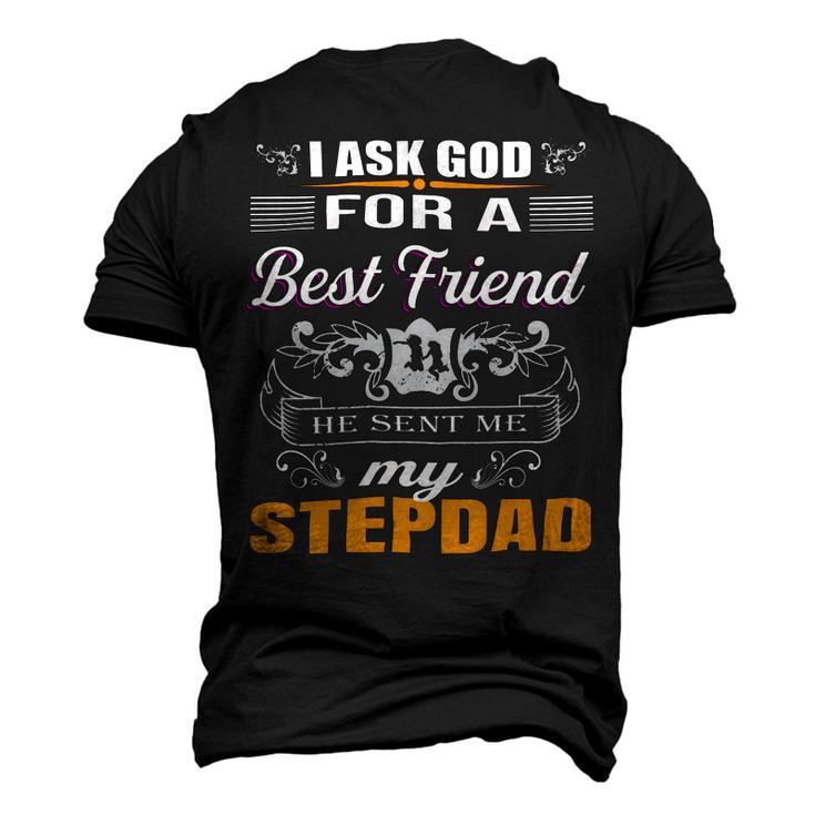 He Sent Me Stepdad Men's 3D Print Graphic Crewneck Short Sleeve T-shirt